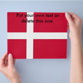 デンマークの国旗がプリントされたチラシ チラシ (手)