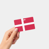 デンマークの国旗が付いた名札 バッジ (手持ち)