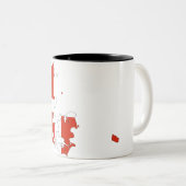 デンマークの国旗 ツートーンマグカップ (正面右)