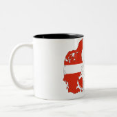 デンマークの国旗 ツートーンマグカップ (左)