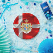 デンマークの国旗-腕章 ペーパープレート (パーティー)