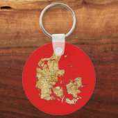 デンマークの地図キーチェーン キーホルダー (正面)