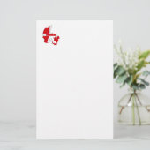 デンマークの地図 便箋 (スタンド正面)