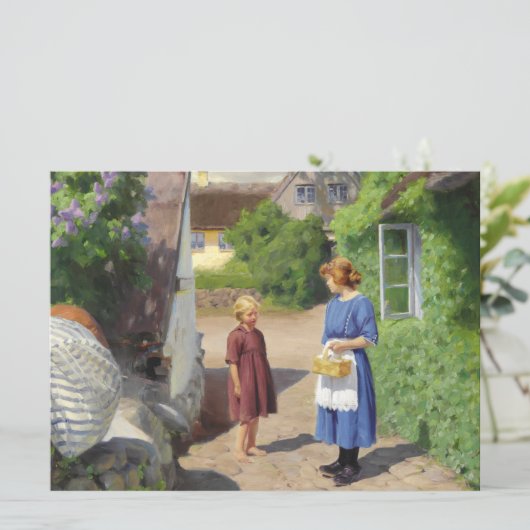 デンマークの夏の日（母と娘） カード (スタンド正面)