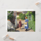 デンマークの夏の日(母と娘) カード (正面/裏面インサイチュ)