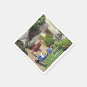 デンマークの夏の日（母と娘） スタンダードカクテルナプキン (角)