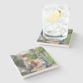 デンマークの夏の日（母と娘） ストーンコースター (横)