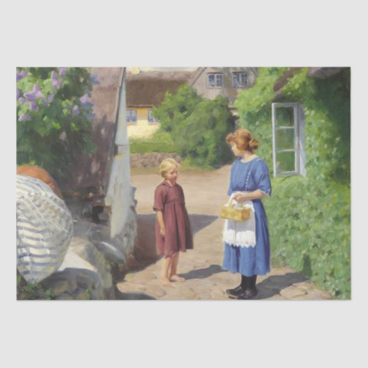 デンマークの夏の日（母と娘） 薄葉紙 (正面)