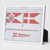 デンマークの旗フランスの書， c.1819 フォトプラーク (側面)