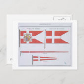 デンマークの旗フランスの書, c.1819 ポストカード (正面/裏面)