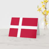 デンマークの旗 カード (黄色い花)