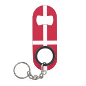デンマークの旗 キーホルダー栓抜き (正面)