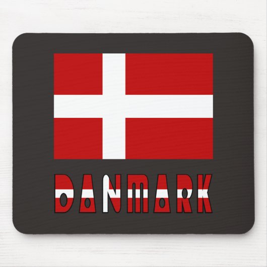 デンマークの旗 デンマーク Dannebrog マウスパッド (正面)