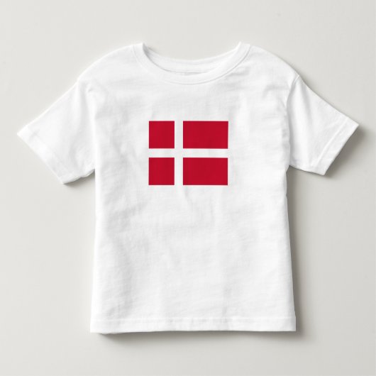デンマークの旗 トドラーTシャツ (正面)