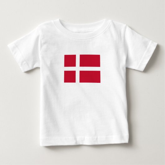 デンマークの旗 ベビーTシャツ (正面)