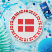 デンマークの旗DANNEBROG ペーパープレート (パーティー)