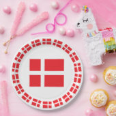 デンマークの旗DANNEBROG ペーパープレート (パーティー)