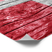 デンマークの木国旗 ポスター (角)