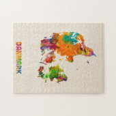 デンマークの水彩画の地図 ジグソーパズル (横)