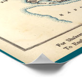 デンマークの漫画の地図(1868) ポスター (角)