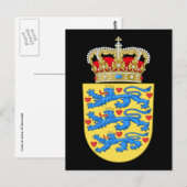 デンマークの紋章 ポストカード (正面/裏面)