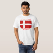 デンマークの血とビール ヴァイキング Tシャツ (正面フル)