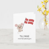 デンマークの誕生日カード – Tillykke med fedselsdagen カード (黄色い花)
