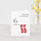 デンマークの誕生日カード – Tillykke med fedselsdagen カード (黄色い花)