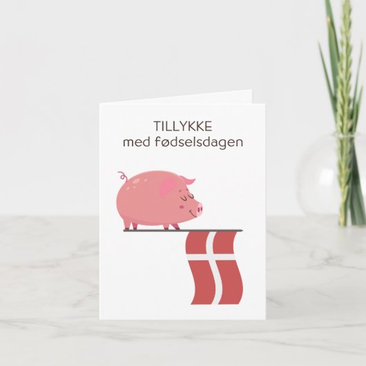 デンマークの誕生日カード – Tillykke med fedselsdagen カード (正面)