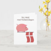 デンマークの誕生日カード – Tillykke med fedselsdagen カード (黄色い花)