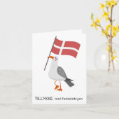 デンマークの誕生日カード – Tillykke med fedselsdagen カード (黄色い花)