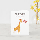 デンマークの誕生日カード – Tillykke med fedselsdagen カード (黄色い花)