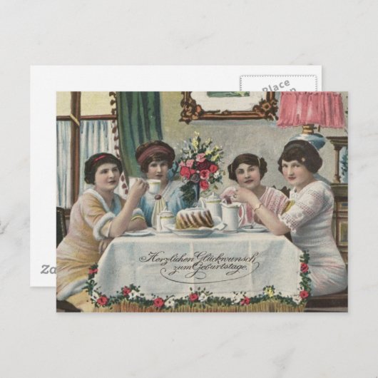 デンマークの誕生日- Fodseldag ポストカード (正面/裏面)