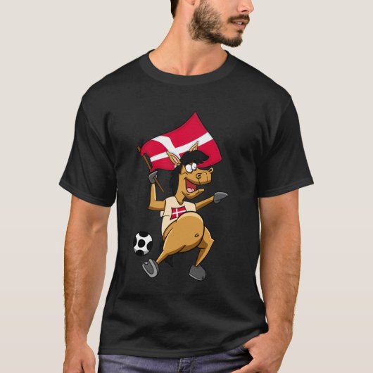 デンマークの馬ファン Tシャツ (正面)