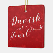 デンマークアットハートホリデーデコレーション セラミックオーナメント (左)