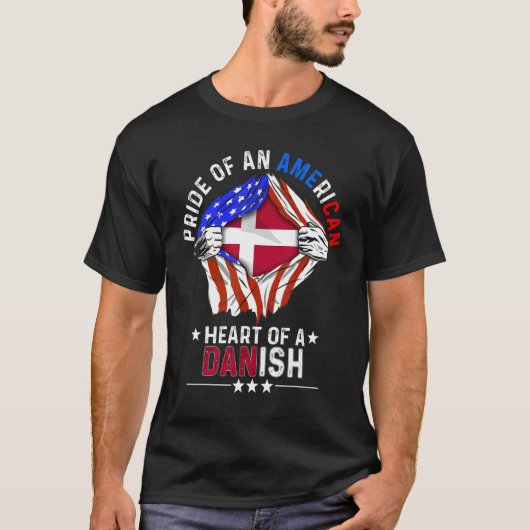 デンマークアメリカプライド外来デナム Tシャツ (正面)