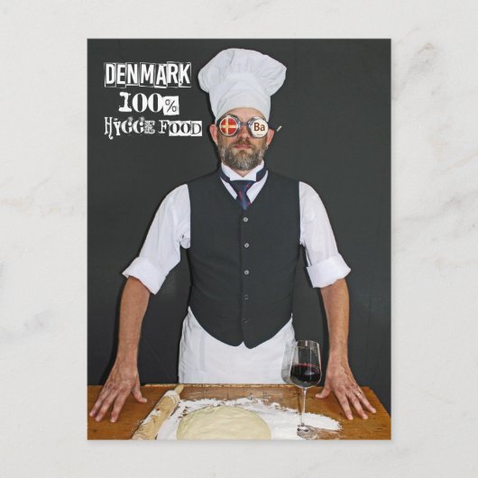 デンマーククール100%ハイゲ居心地の良い食べ物! ポストカード (正面)