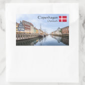 デンマークコペンハーゲン 長方形シール (バッグ)