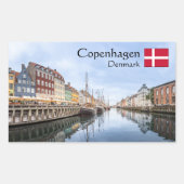 デンマークコペンハーゲン 長方形シール (正面)
