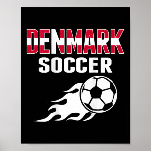 デンマークサッカーファンTシャツ - デンマークサッカーファン用 ポスター