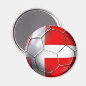 デンマークサッカー マグネット (正面/裏面)