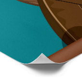 デンマークバイキングおもしろい漫画旅行ポスター ポスター (角)