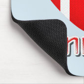 デンマークポップ・アートのアートハート国旗 マウスパッド (コーナー)