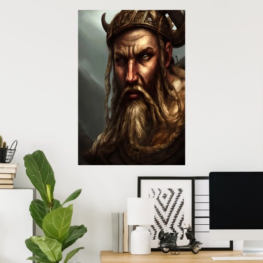 デンマークポートレートバイキング | AIアートポスター ポスター (ホームオフィス)