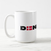 デンマークモダン国旗のシンプル文字 コーヒーマグカップ (左)