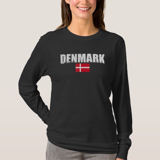 デンマークヴィンテージデンマーク国旗Danmark Tシャツ (正面)