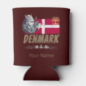 デンマークヴィンテージ国旗のバイキングと船のお土産 缶クーラー (裏面)