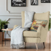 デンマークヴィンテージ旅行ポスター クッション