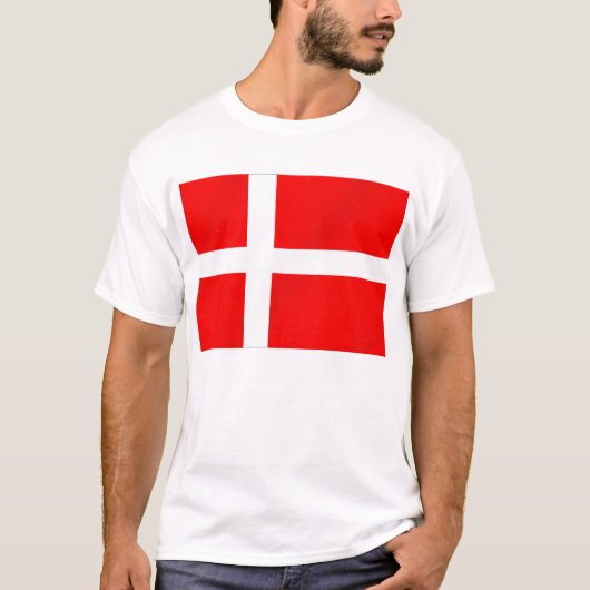 デンマーク人のためのデンマークのデンマークの旗 Tシャツ (正面)