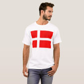 デンマーク人のためのデンマークのデンマークの旗 Tシャツ (正面フル)